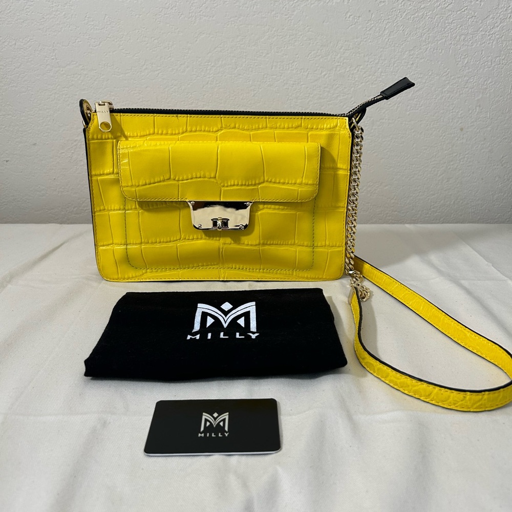 Milly Yellow Crossbody Bag